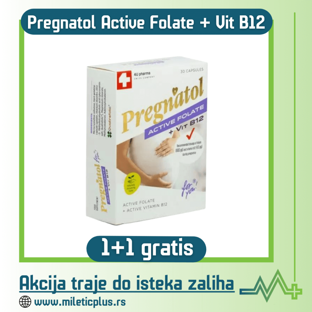 Pregnatol Active Folate + Vit B12 - 1+1 gratis