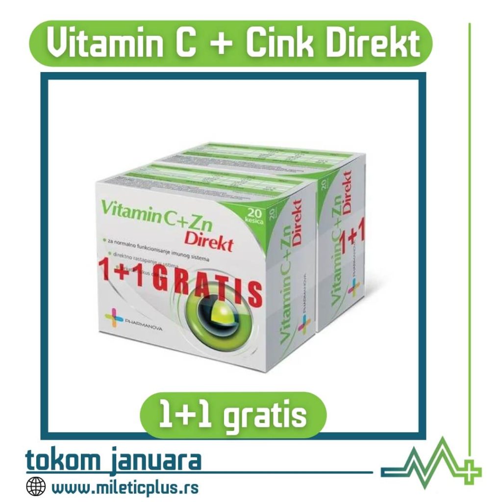 Vitamin C + Cink Direkt - 1+1 gratis