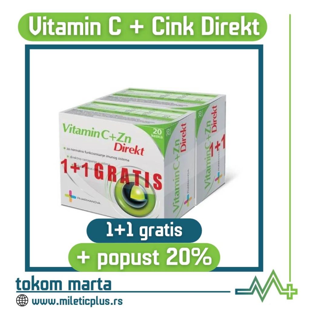 Vitamin C + Cink Direkt - 1+1 gragis + 20%