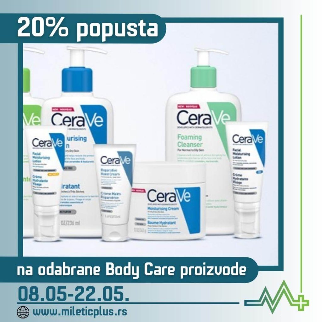 CeraVe - 20% popusta na odabrane Body Care proizvode